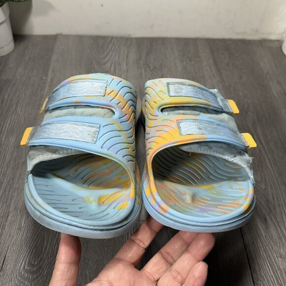 Hoka One Men’s Ora Luxe Hook & Loop Strap Sandal Sz 14 Blue Recovery Slide main image 9